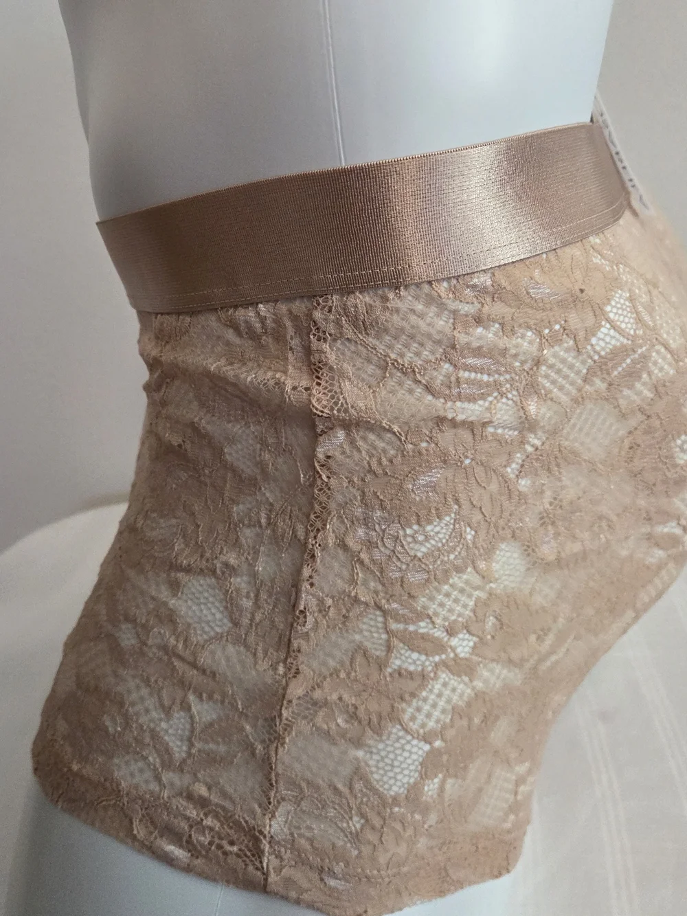 Cosabella Men's Lace Boxer Briefs in Blush Nude